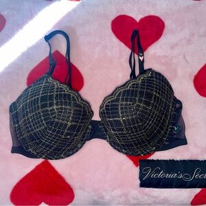 Victoria's Secret Black and Gold Bra